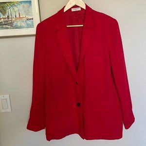 Aritzia | Red Oversized Babaton Blazer | Like New | Size M